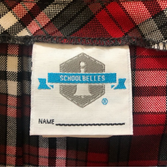schoolbelles Skirts Schoolbelles Plaid Uniform Skirt Redblackwhite